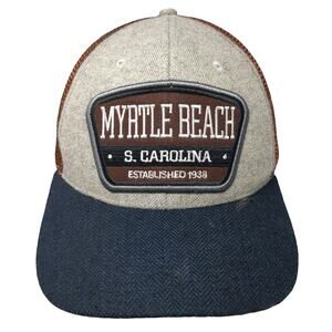 CSI Baseball Cap Gray Blue Brown One Size Myrtle Beach S. Carolina Mesh Back Hat